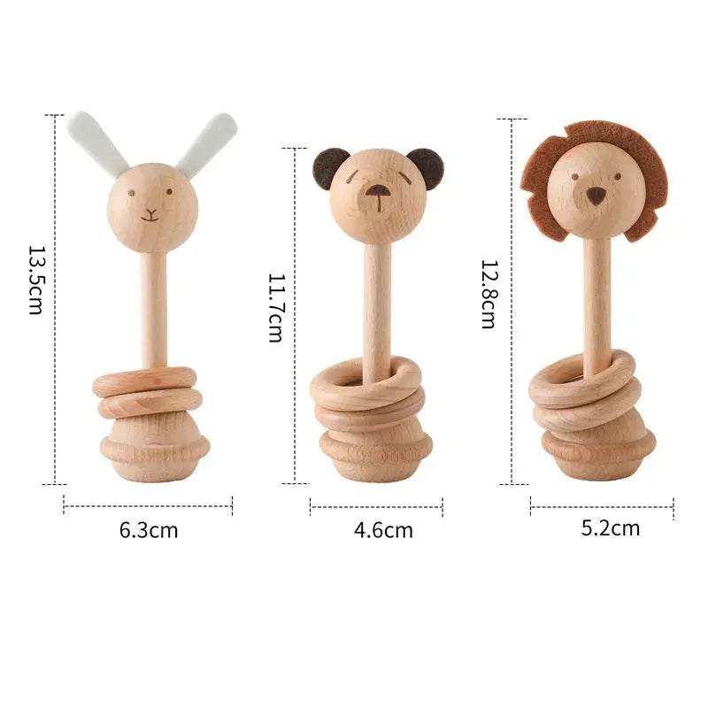 Wooden rattles Toys Baby Club